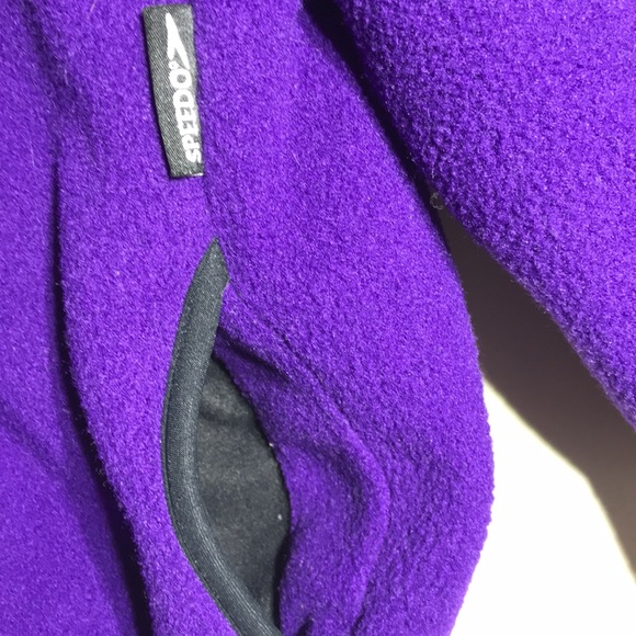 Speedo Large Men Fleece Zip Up Jacket Grape Purple pockets soft thicker fleece - Picture 4 of 5